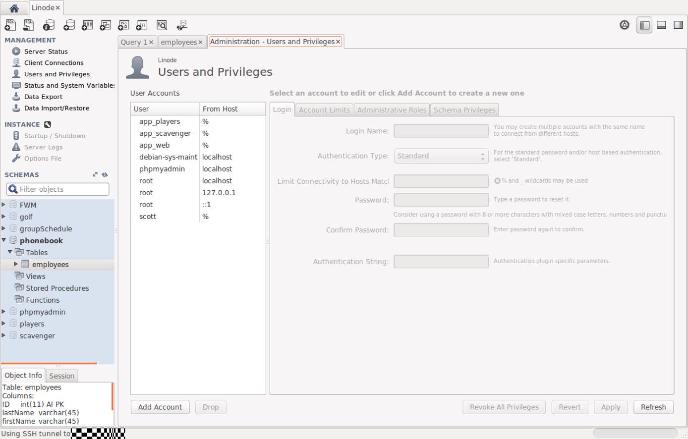 MySQL user management MySQL user management