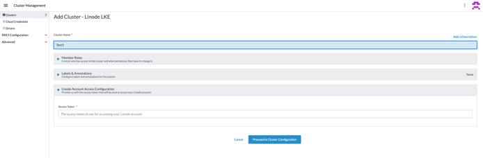 Cluster Name Token Cluster Name Token
