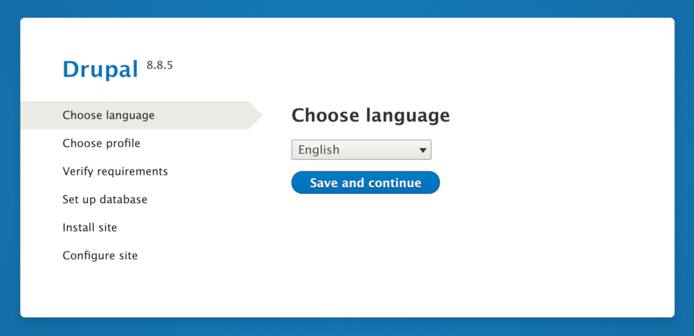 Drupal Configuration Screen Drupal Configuration Screen