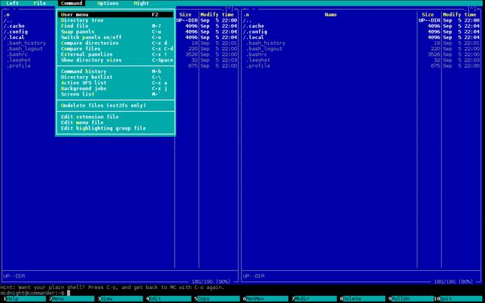 Midnight Commander TUI Midnight Commander TUI