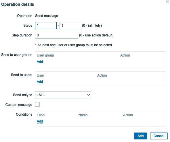 Configure the operation details Configure the operation details