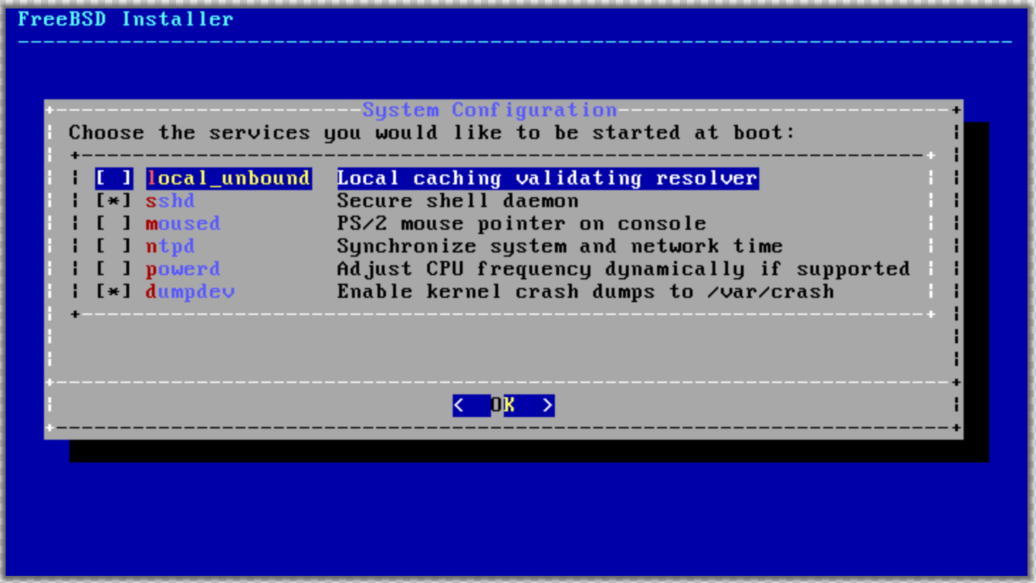 FreeBSD Service Configuration FreeBSD Service Configuration