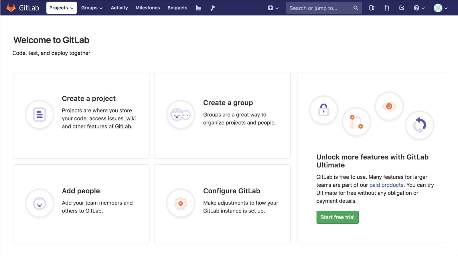 From the welcome screen, click Create a project From the welcome screen, click Create a project