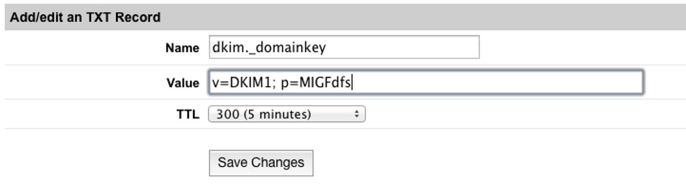 DKIM Record DKIM Record