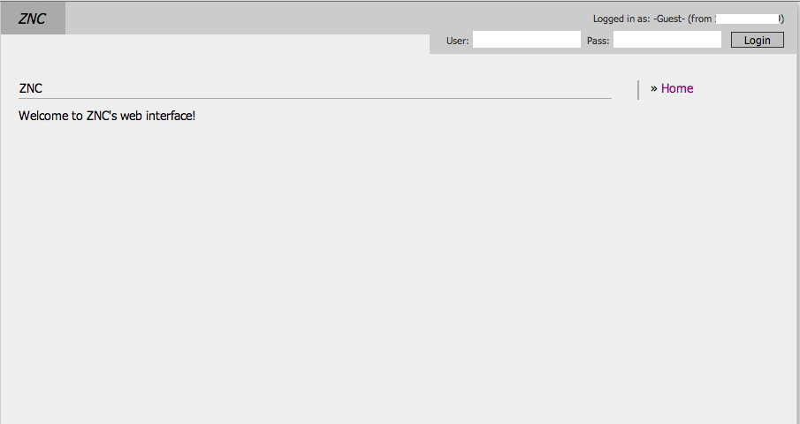 ZNCs Web Admin ZNCs Web Admin