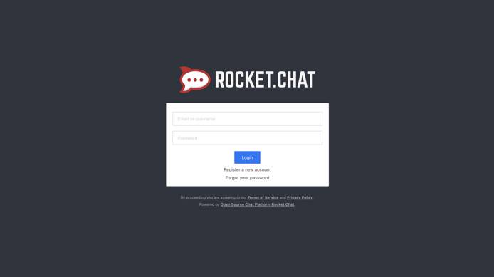Rocket.Chat home page Rocket.Chat home page