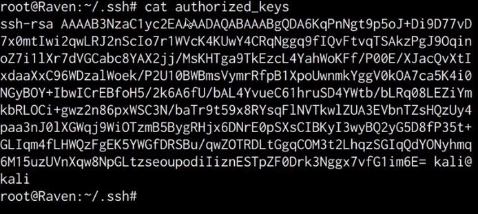 Contents of the authorized keys file Contents of the authorized keys file
