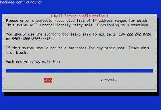 Exim relay machines configuration on Debian 6. Exim relay machines configuration on Debian 6.