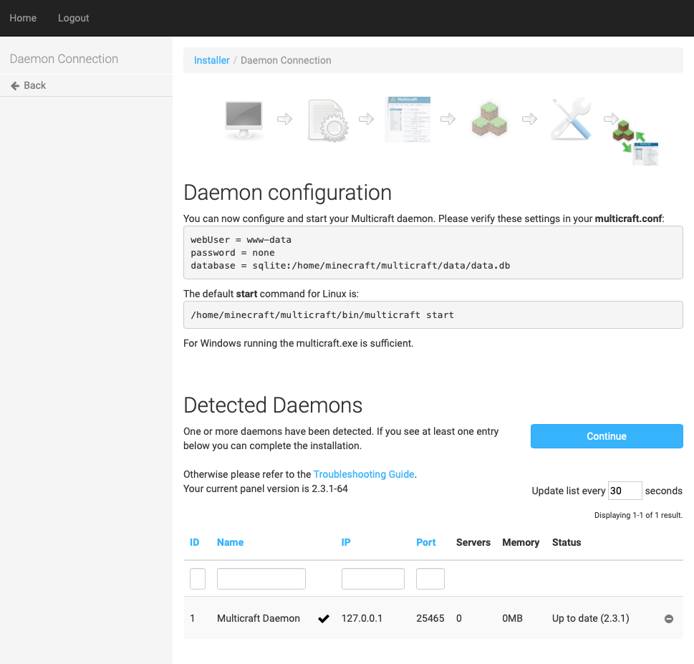 Multicraft Daemon Configuration. Multicraft Daemon Configuration.