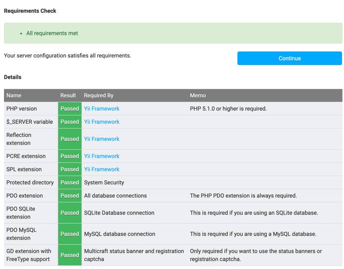 Multicraft Requirements Check. Multicraft Requirements Check.