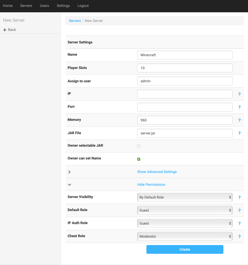 Multicraft Server Settings. Multicraft Server Settings.