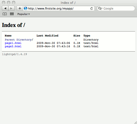 Web application running under a directory via lighttpd on Ubuntu 10.10 (Maverick). Web application running under a directory via lighttpd on Ubuntu 10.10 (Maverick).