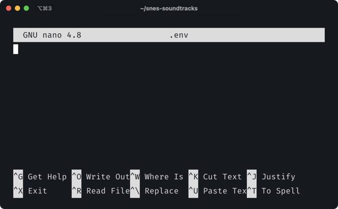 nano text editor interface nano text editor interface