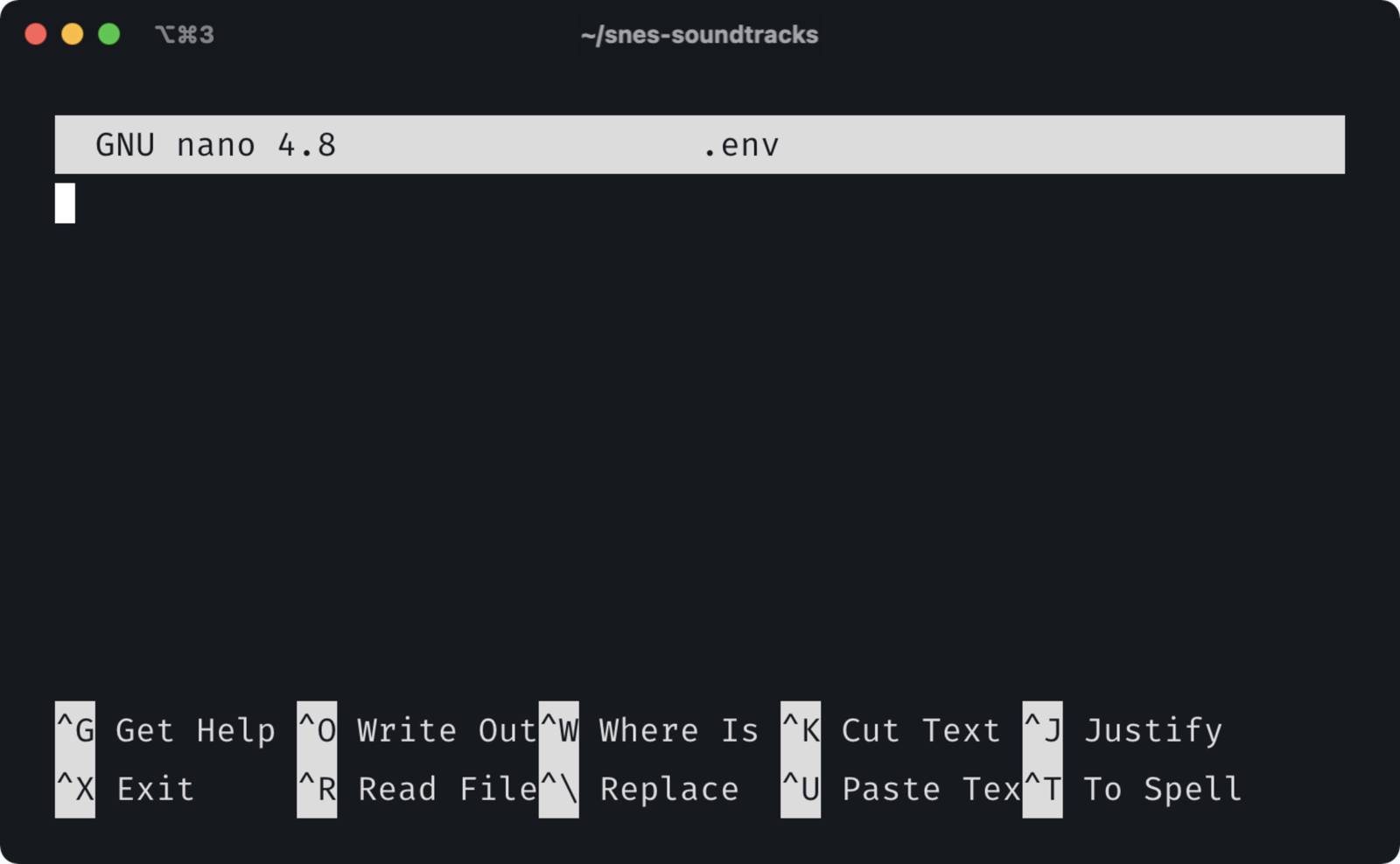 nano text editor interface nano text editor interface