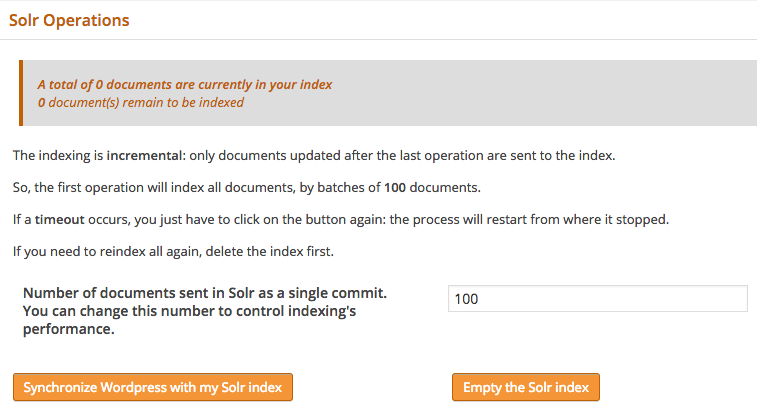 Solr Operations Solr Operations