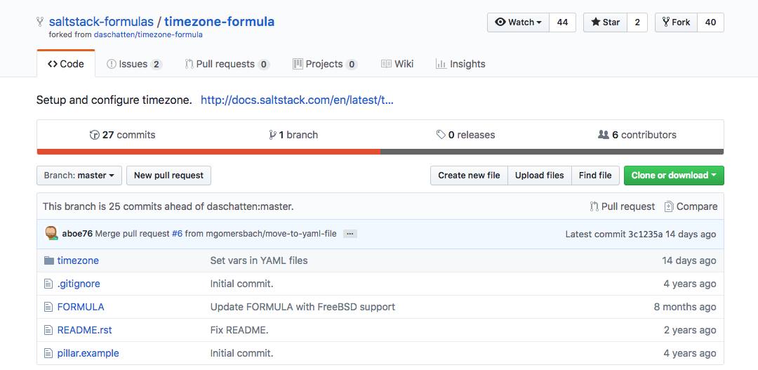 Fork SaltStack timezone formula Fork SaltStack timezone formula