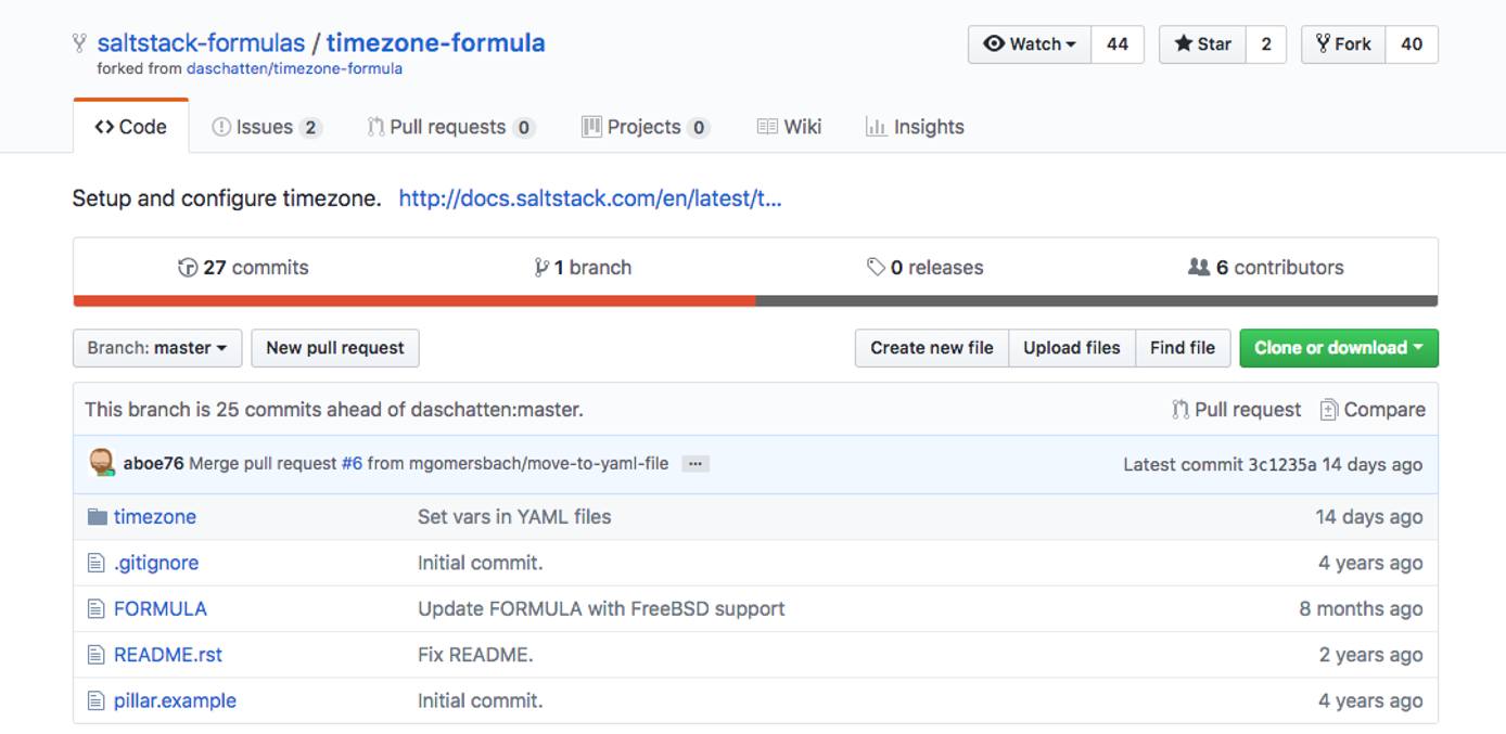 Fork SaltStack timezone formula Fork SaltStack timezone formula