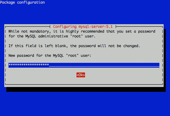 Setting the MySQL root password in Ubuntu 10.04 LTS (Lucid). Setting the MySQL root password in Ubuntu 10.04 LTS (Lucid).