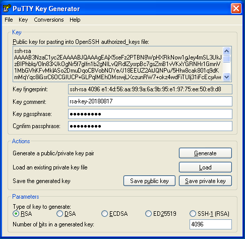 Enter a new passphrase. Enter a new passphrase.