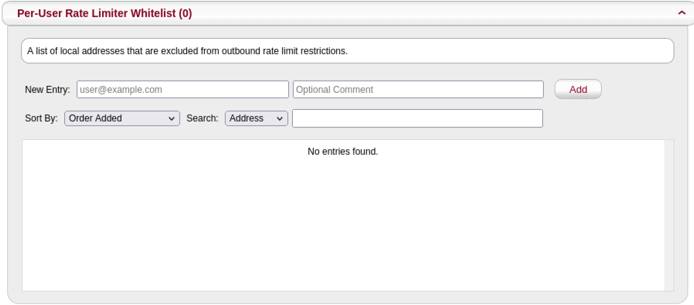 Per-User Rate Limiter  Screenshot of per-user rate limiter page