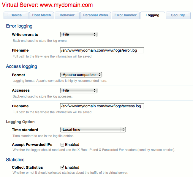 Logging configuration in Cherokee admin panel on Ubuntu 10.04 LTS Logging configuration in Cherokee admin panel on Ubuntu 10.04 LTS