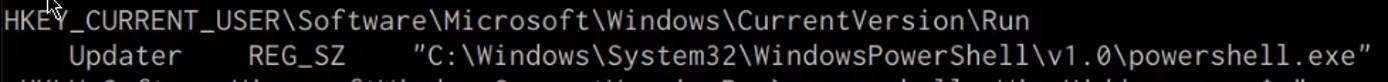 reg query output reg query output