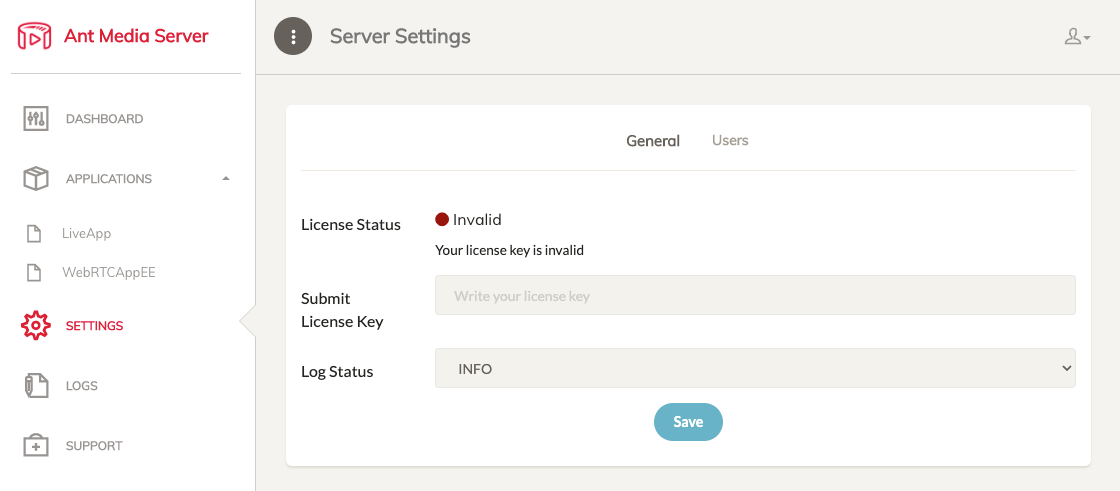 Screenshot of the Settings Page Screenshot of the Settings Page
