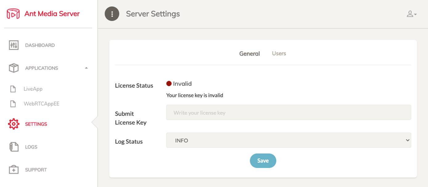 Screenshot of the Settings Page Screenshot of the Settings Page
