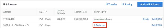 Viewing rDNS for an IPv6 Pool or Range Viewing rDNS for an IPv6 Pool or Range