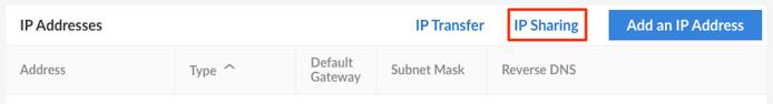 Configuring IP sharing Configuring IP sharing