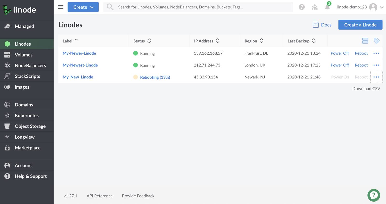 Cloud Manager Rescue form - reboot progress bar highlighted Cloud Manager Rescue form - reboot progress bar highlighted