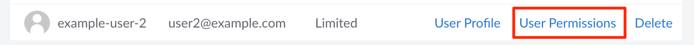 Screenshot of the link to edit a users permissions. Screenshot of the link to edit a users permissions.