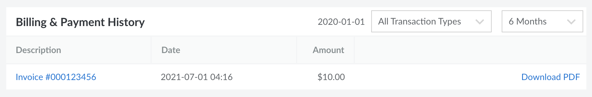 Viewing Billing & Payment History in Cloud Manager Viewing Billing & Payment History in Cloud Manager