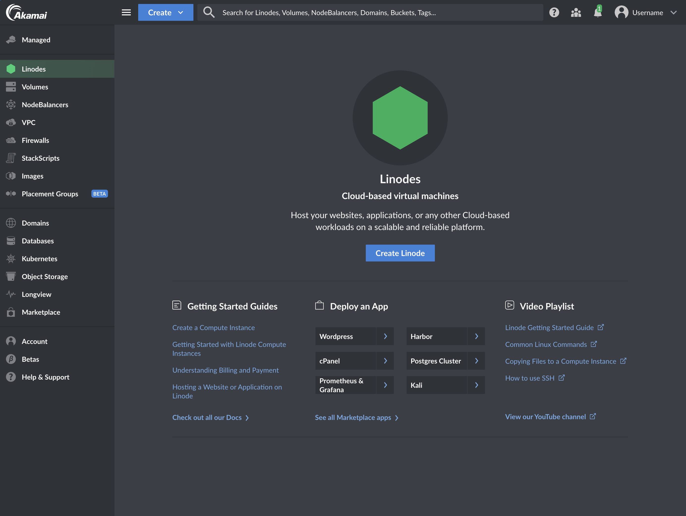 Screenshot of the previous dark theme in Cloud Manager Screenshot of the previous dark theme in Cloud Manager