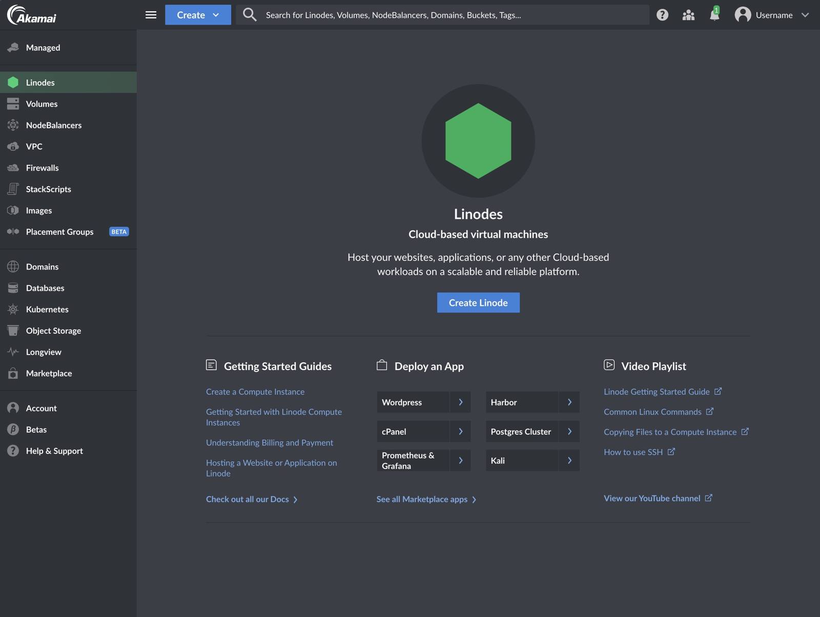 Screenshot of the previous dark theme in Cloud Manager Screenshot of the previous dark theme in Cloud Manager